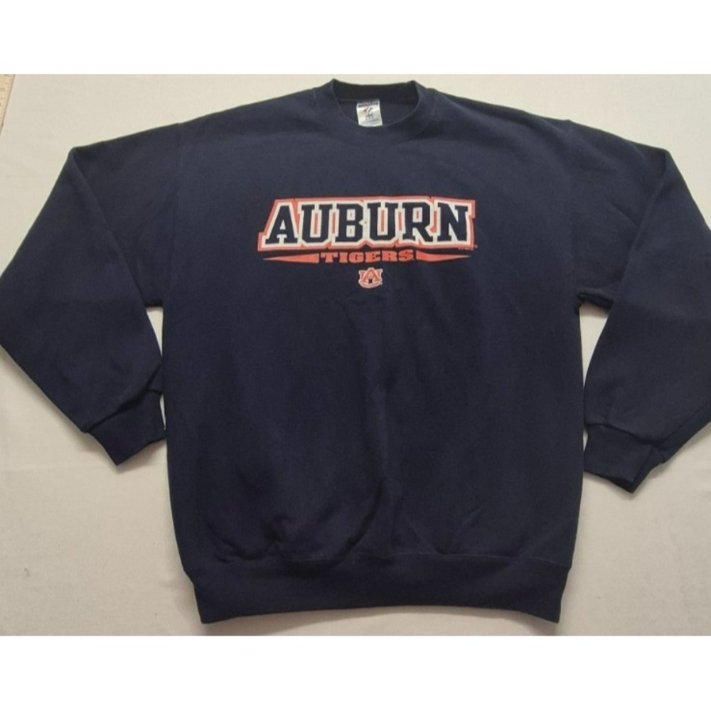 Auburn Tigers navy pullover crew‎ neck sweatshirt game day logo sz. M